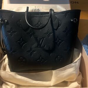 Louis Vuitton Black Embossed Monogram Tote